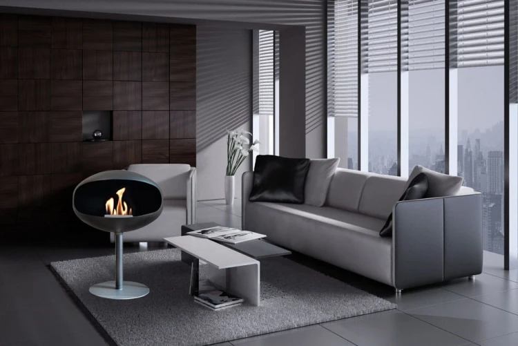 Biokominek wolnostojący Cocoon Pedestal Black