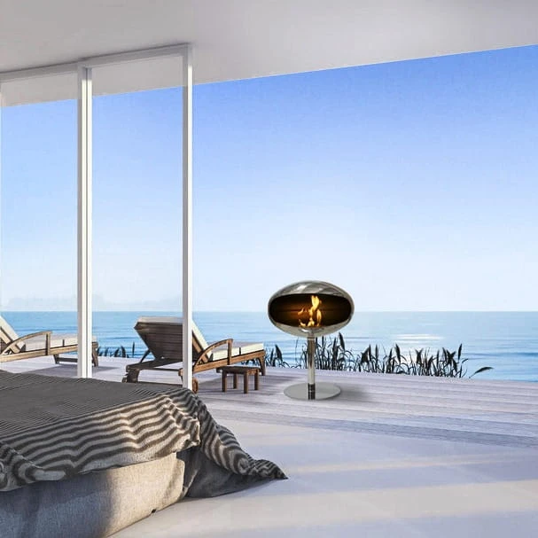 Biokominek wolnostojący Cocoon Pedestal Stainless Steel