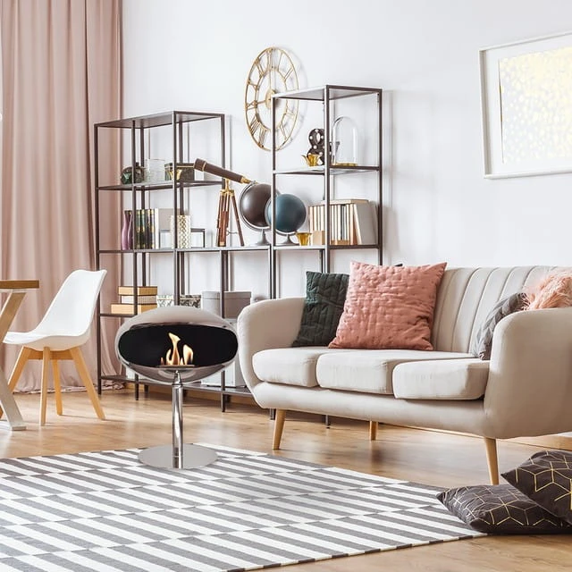 Biokominek wolnostojący Cocoon Pedestal Stainless Steel