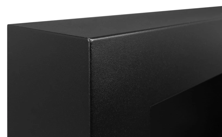 Biokominek wiszący 650x400 BOX TÜV czarny mat z szybą