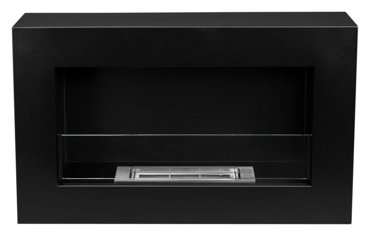 Biokominek wiszący 650x400 BOX TÜV czarny mat z szybą
