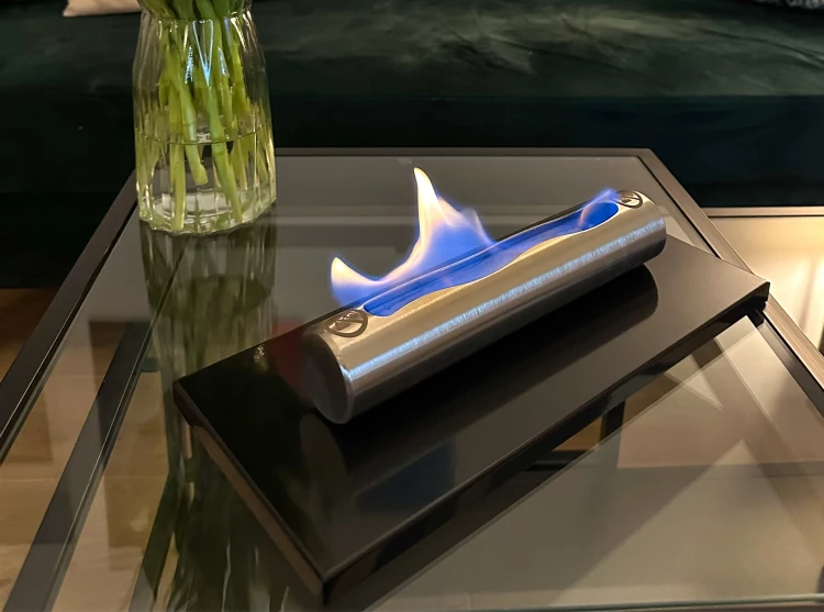 Biokominek stołowy STAINLESS czarny połysk