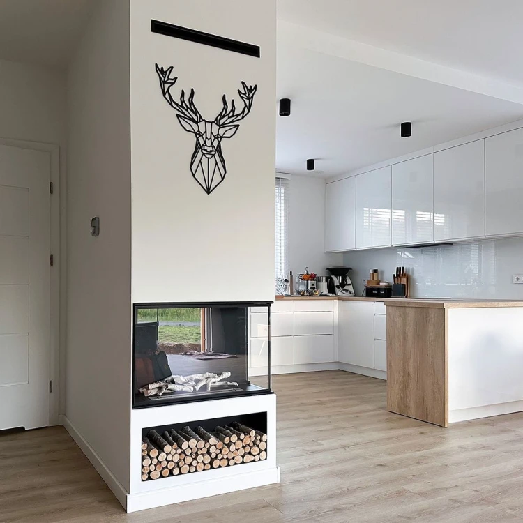 Biokominek narożny EKO GLASS 80 prawy