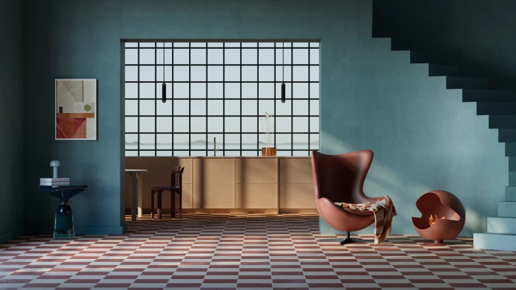 Biokominek wolnostojący VAUNI GLOBE LOW SUNSET