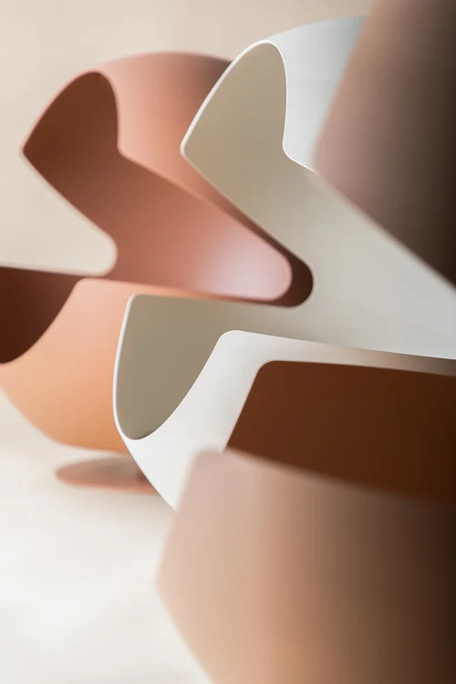 Biokominek wolnostojący VAUNI GLOBE LOW ALMOND