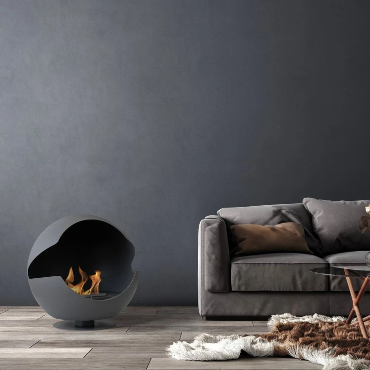Biokominek wolnostojący VAUNI GLOBE LOW MOONDUST