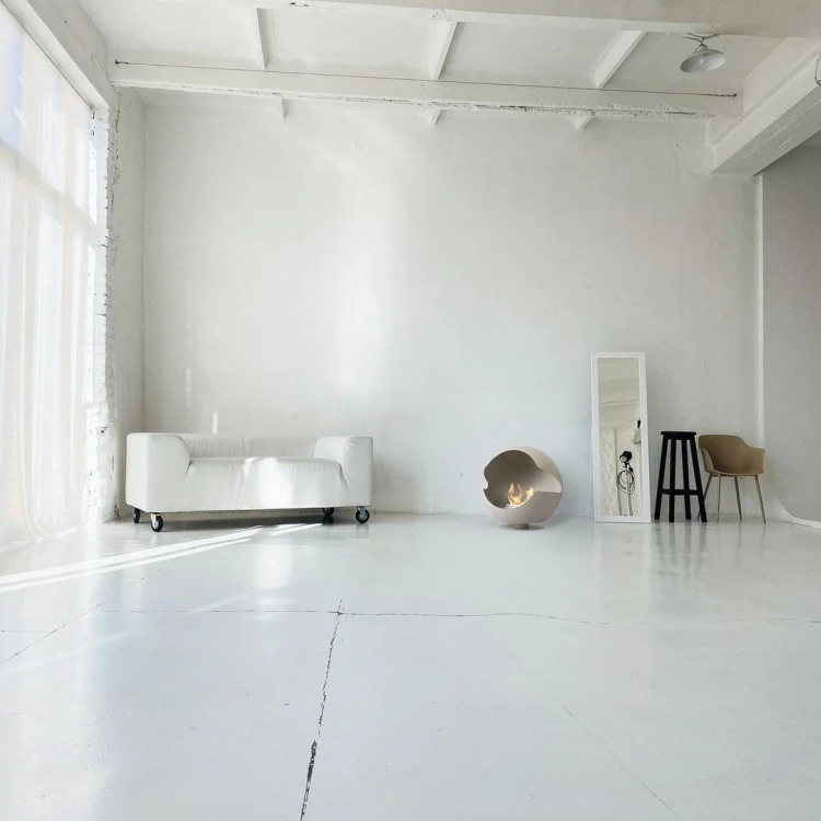 Biokominek wolnostojący VAUNI GLOBE LOW ALMOND