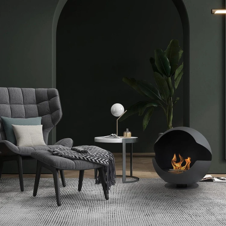 Biokominek wolnostojący VAUNI GLOBE LOW MOONDUST