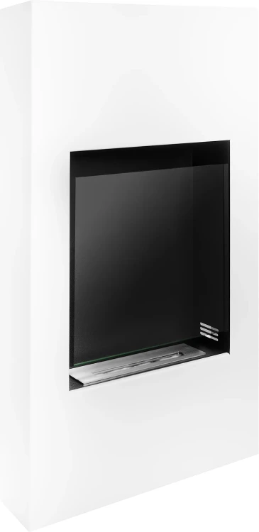 Biokominek wiszący / portalowy Modern biały z szybą ochronną