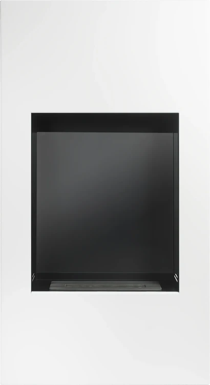 Biokominek wiszący / portalowy Modern biały z szybą ochronną