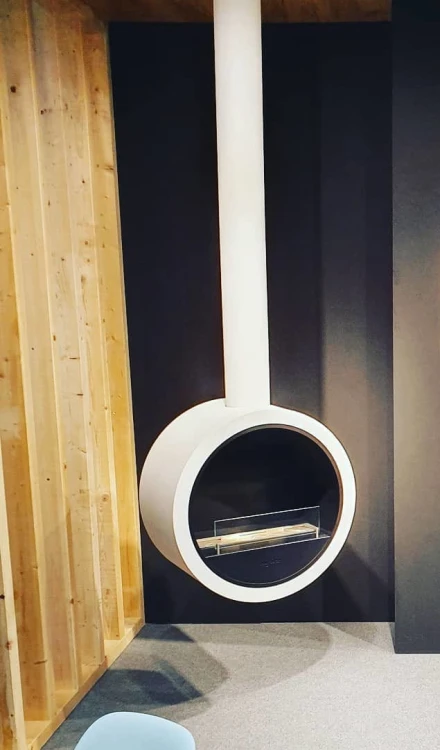 Biokominek sufitowy INCYRCLE biały