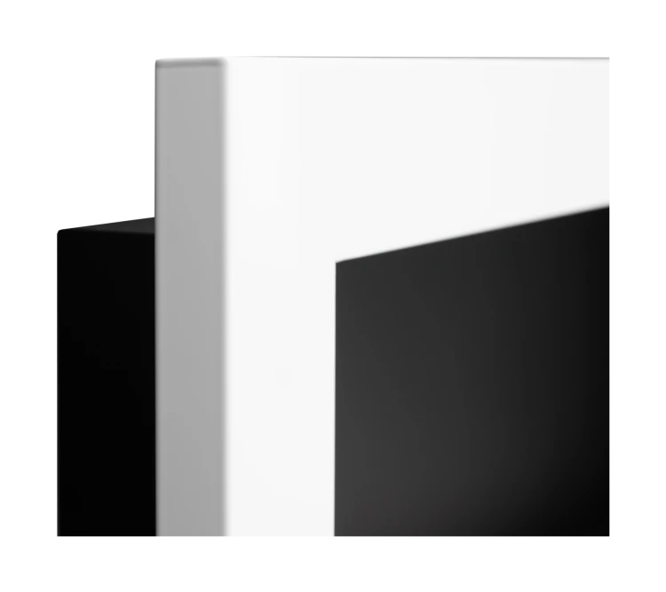 Biokominek 900x400 TÜV biały połysk z szybą