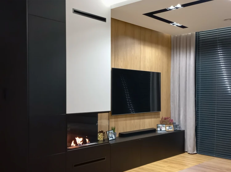 Biokominek narożny EKO GLASS 80 prawy