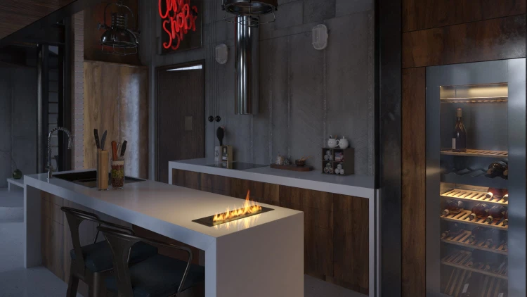 Palnik na biopaliwo SLIM LINE BURNER 500 BLACK