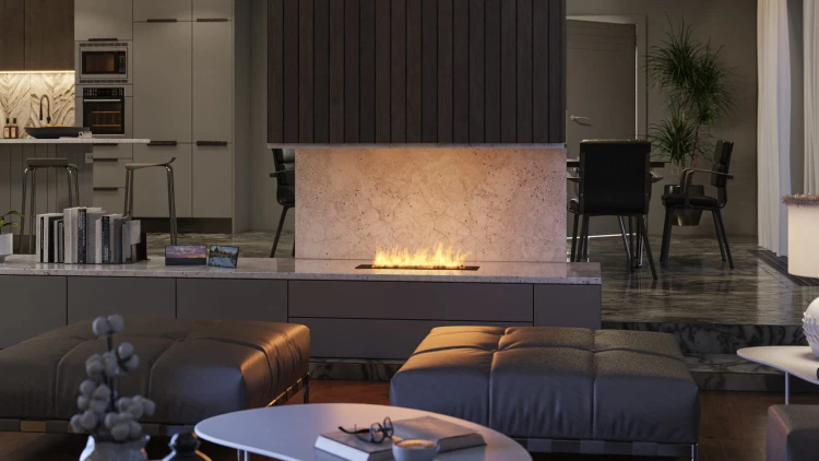 Palnik na biopaliwo SLIM LINE BURNER 600 BLACK