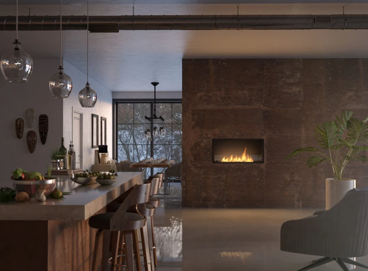 Biokominek do zabudowy SLIM LINE INSIDE 1000