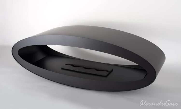 Biokominek wolnostojący MERU BLACK 1115