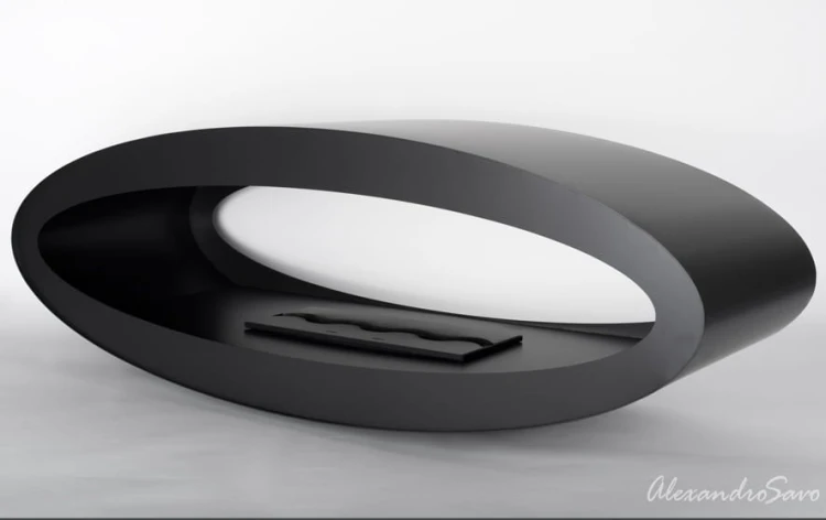 Biokominek wolnostojący MERU BLACK 1115