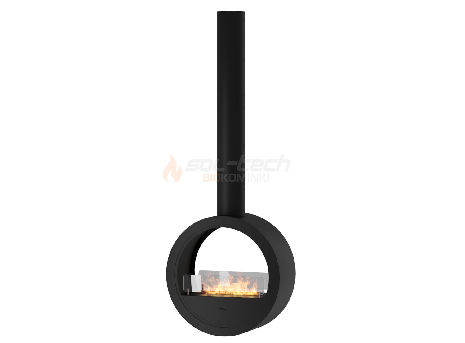 Biokominek sufitowy INCYRCLE 2Side czarny