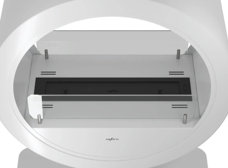 Biokominek wolnostojący INCYRCLE STAND 2Side biały