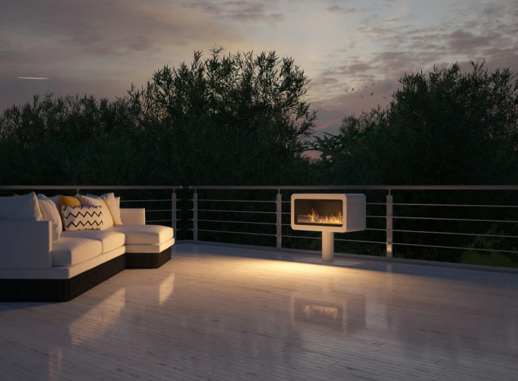 Biokominek wolnostojący INECCO biały