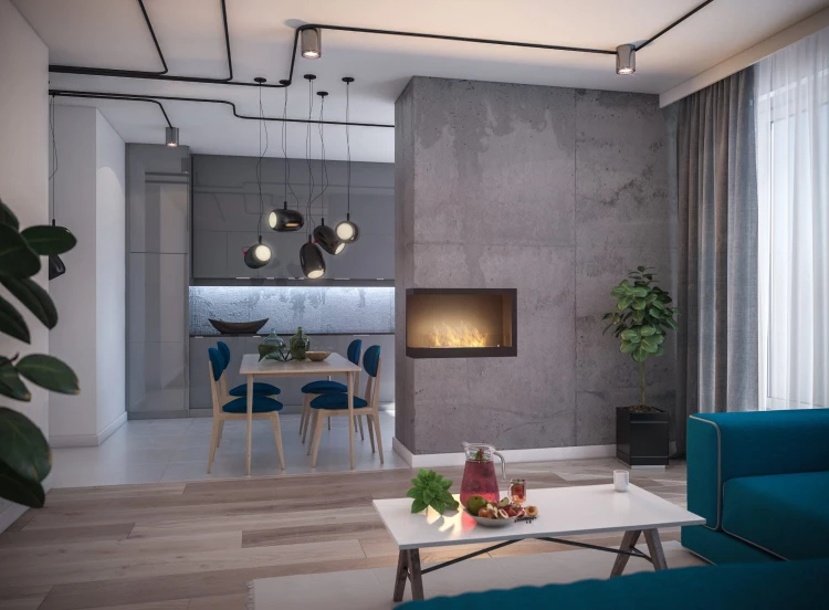 Biokominek narożny INSIDE L800 Vers1