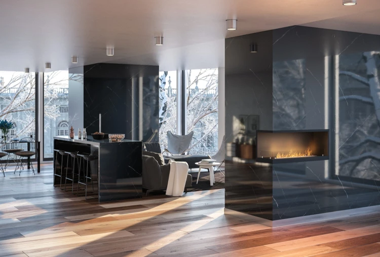 Biokominek narożny INSIDE L1100 Vers2