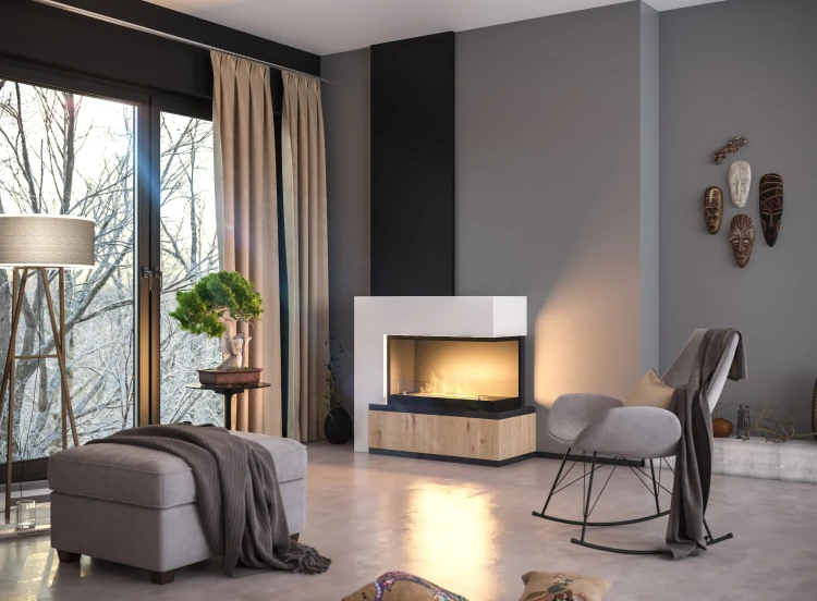 Biokominek narożny INSIDE P800 Vers2