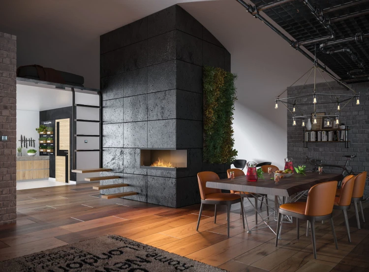 Biokominek narożny INSIDE P1100 Vers2