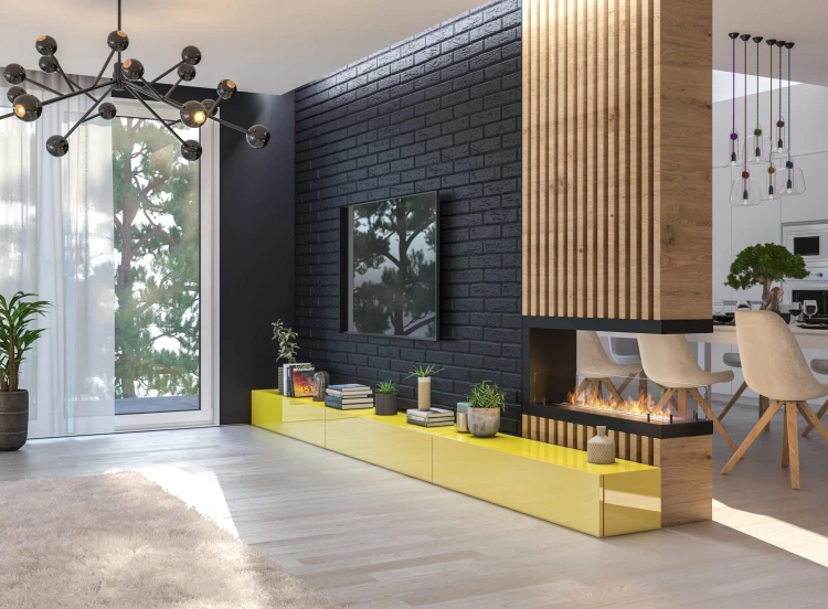 Biokominek trójstronny INSIDE U1000 Vers 2