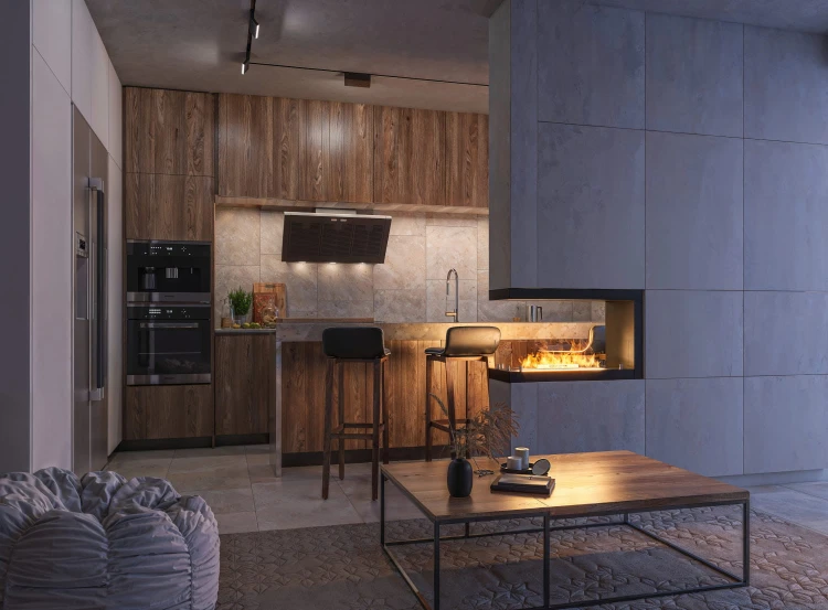 Biokominek trójstronny INSIDE U800