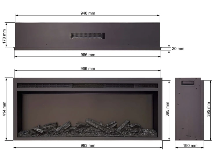 Wkład kominkowy elektryczny ArtiFlame AF38 Multicolour
