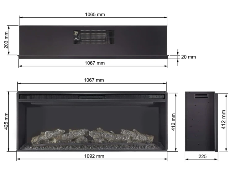 Wkład kominkowy elektryczny ArtiFlame AF42 Multicolour