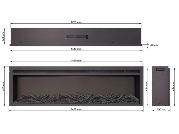 Wkład kominkowy elektryczny ArtiFlame AF58 Multicolour