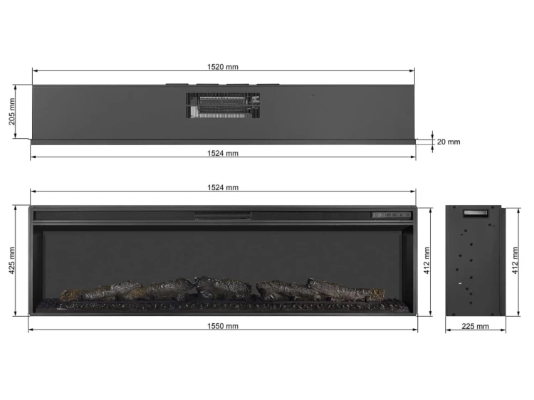 Wkład kominkowy elektryczny ArtiFlame AF60 Multicolour