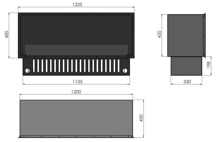Wkład kominek elektryczny INVAPO INSIDE 1200 Multicolour Opti-Myst