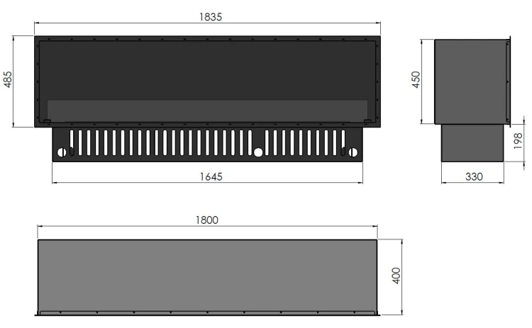 Wkład kominek elektryczny INVAPO INSIDE 1800 Multicolour Opti-Myst
