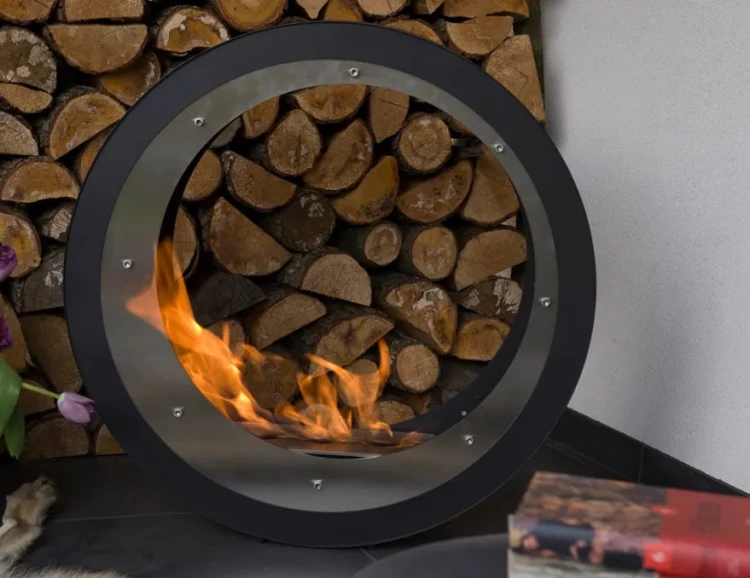 Biokominek Erta 80 Asymmetric w wersji inox