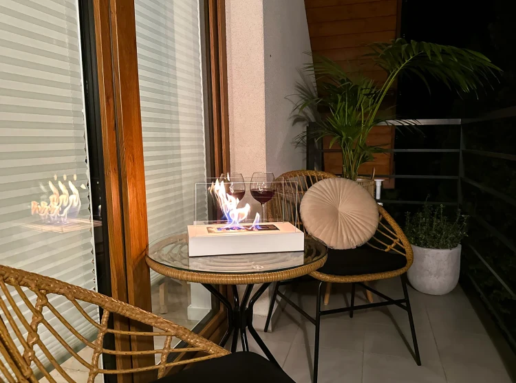 Biokominek stołowy HOME biały