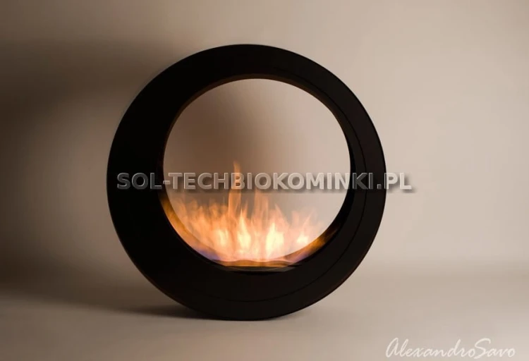 Biokominek wolnostojący ERTA 80 ASYMMETRIC BLACK