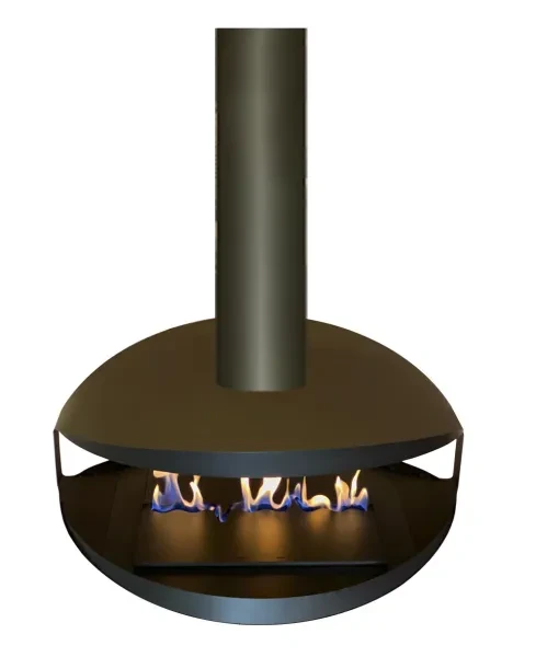 Biokominek sufitowy HUALALAI ROUND BLACK TUBE