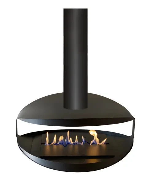 Biokominek sufitowy HUALALAI ROUND BLACK TUBE