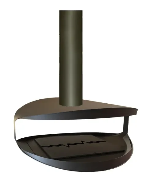 Biokominek sufitowy HUALALAI ROUND BLACK TUBE