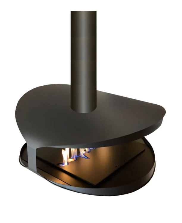 Biokominek sufitowy HUALALAI ROUND BLACK TUBE