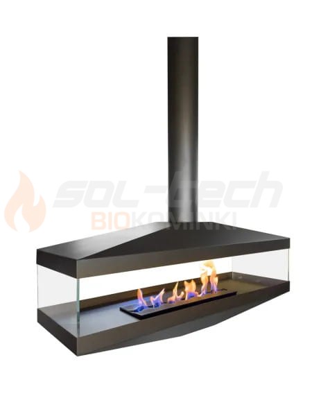 Biokominek sufitowy EGON BLACK TUBE