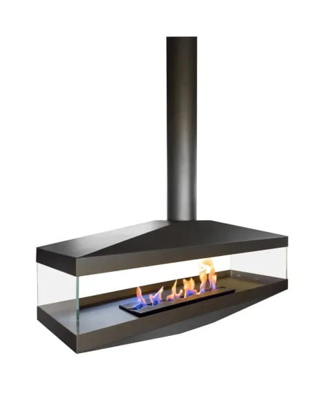 Biokominek sufitowy EGON BLACK TUBE