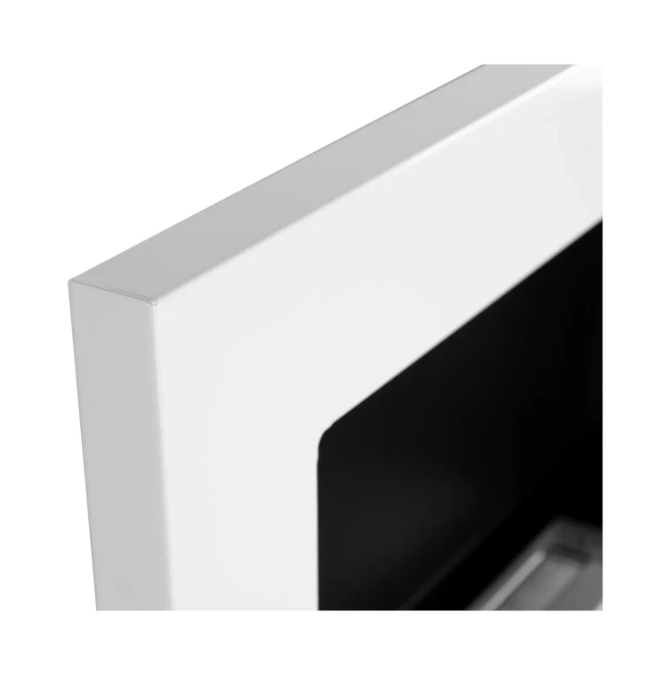 Biokominek 650x400 TÜV biały połysk z szybą