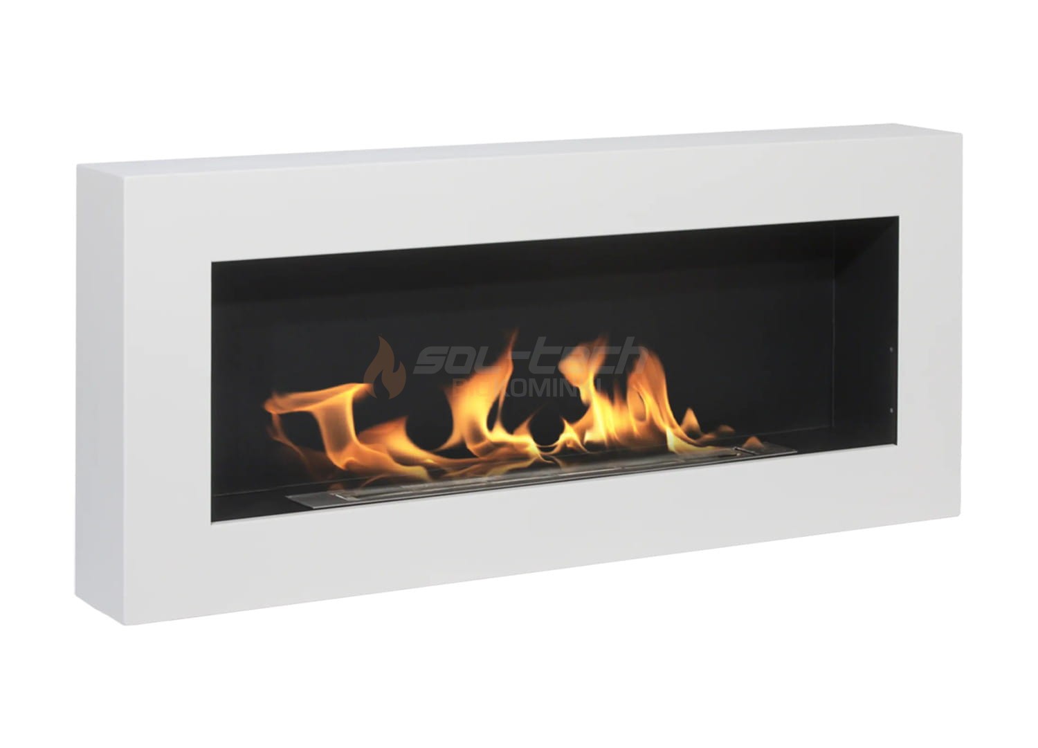 Biokominek wiszący 900x400 BOX TÜV biały mat