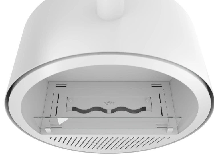 Biokominek sufitowy INCYRCLE SLIM biały (biały + białe wnętrze)