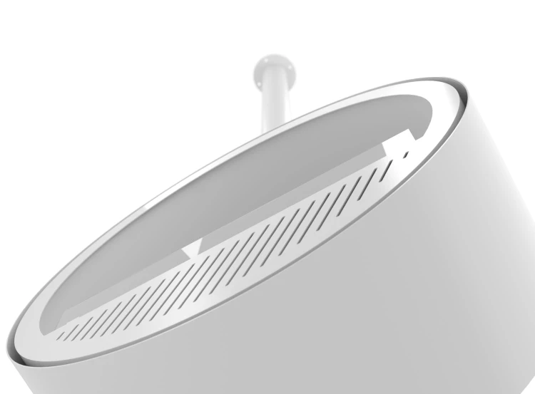 Biokominek sufitowy INCYRCLE SLIM biały (biały + białe wnętrze)